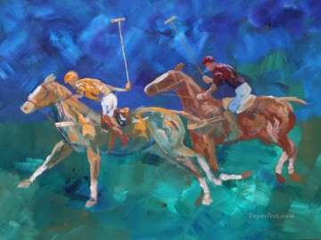 Polo Duet impressionist Oil Paintings